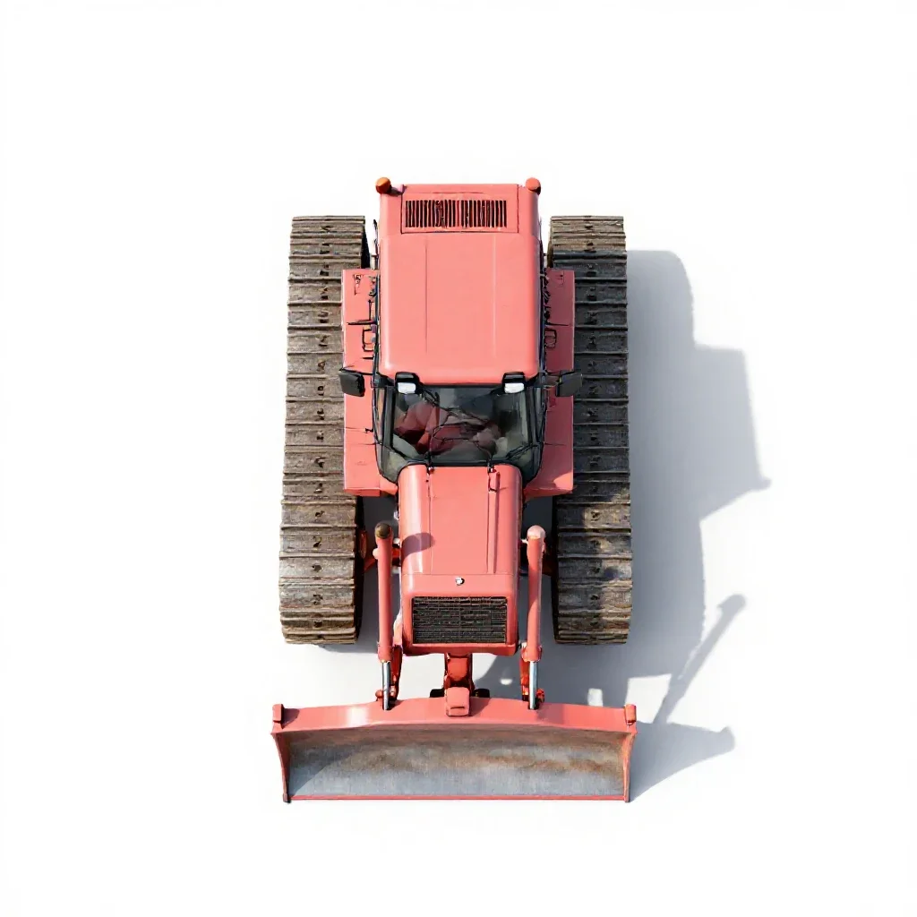Bulldozer isolated on a white background