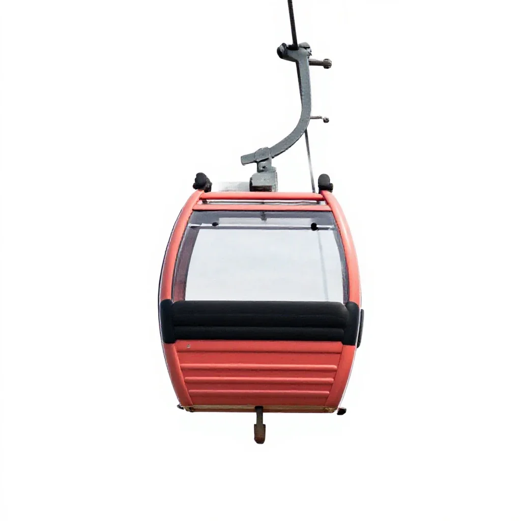 Cable car gondola isolated on a white background