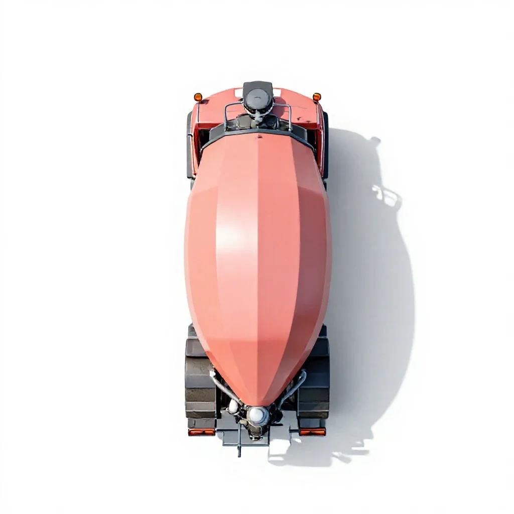Cement mixer truck isolated on a white background