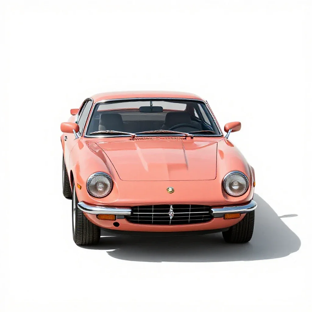 Classic sports coupe isolated on a white background