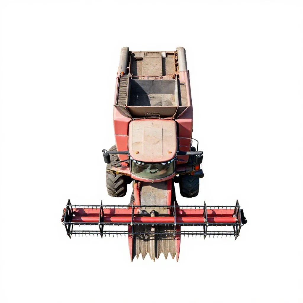 Combine harvester isolated on a white background