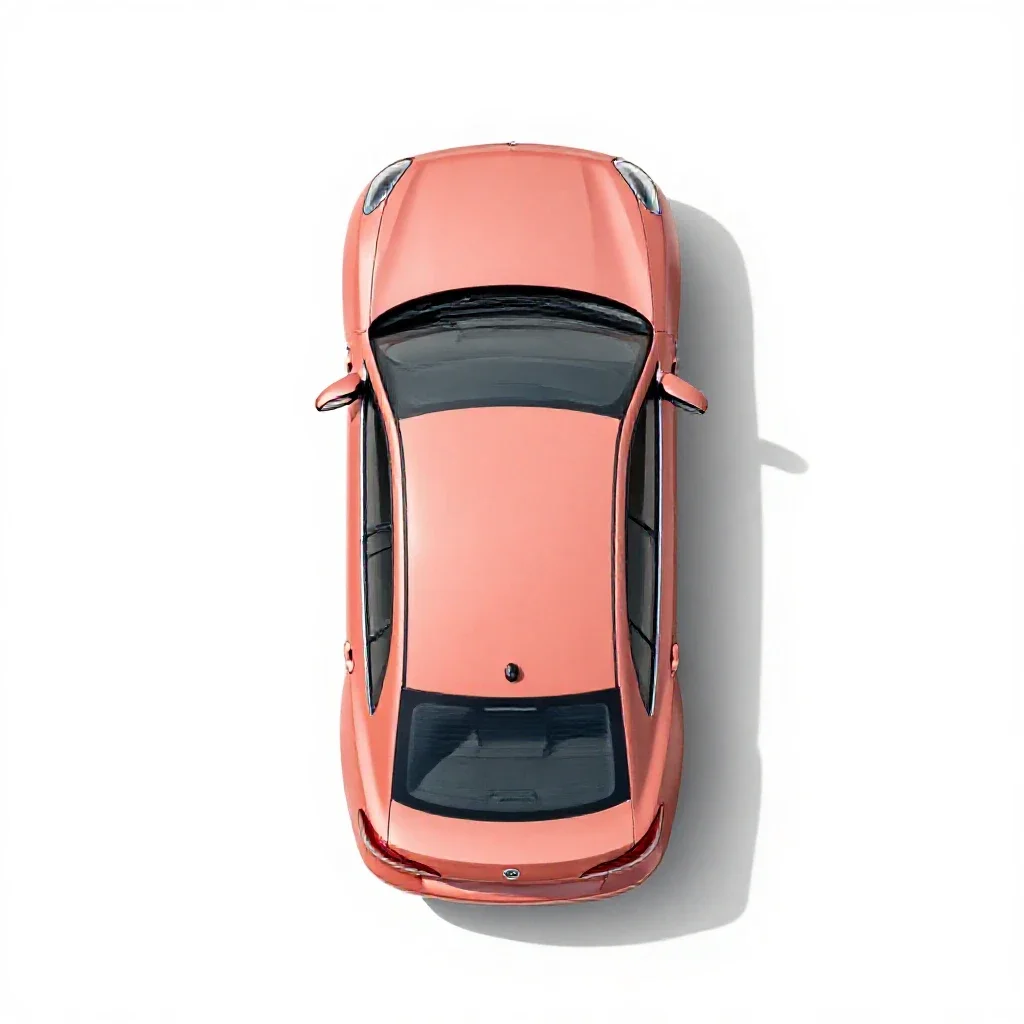 Compact city car isolated on a white background