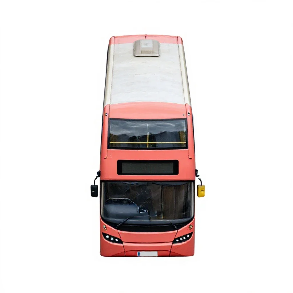 Double decker bus isolated on a white background