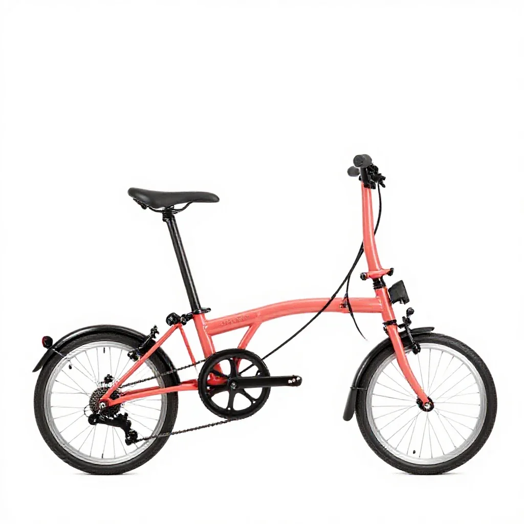 Folding bicycle isolated on a white background