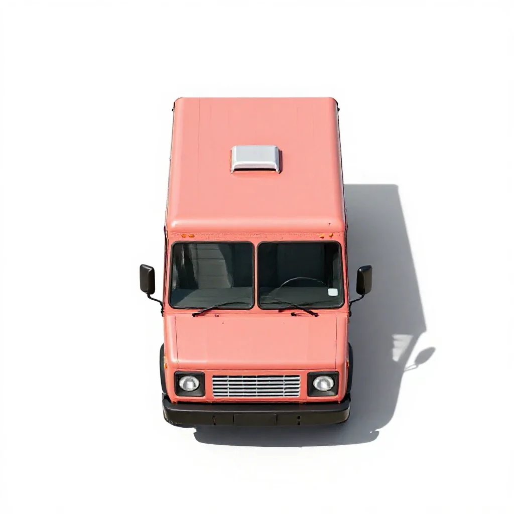 Food truck isolated on a white background