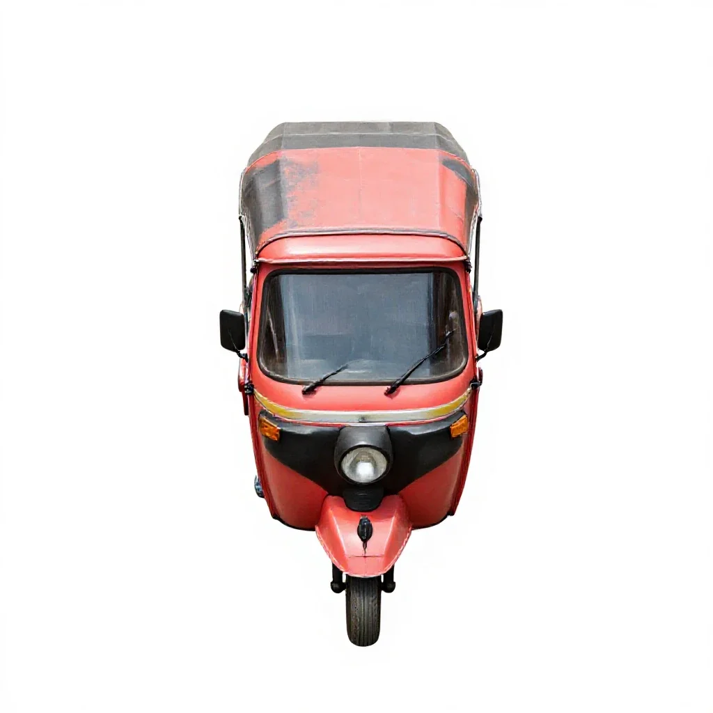 Rickshaw isolated on a white background