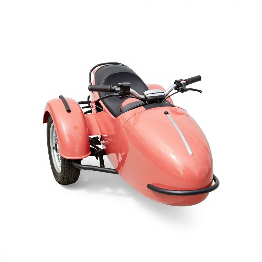 Sidecar motorcycle isolated on a white background