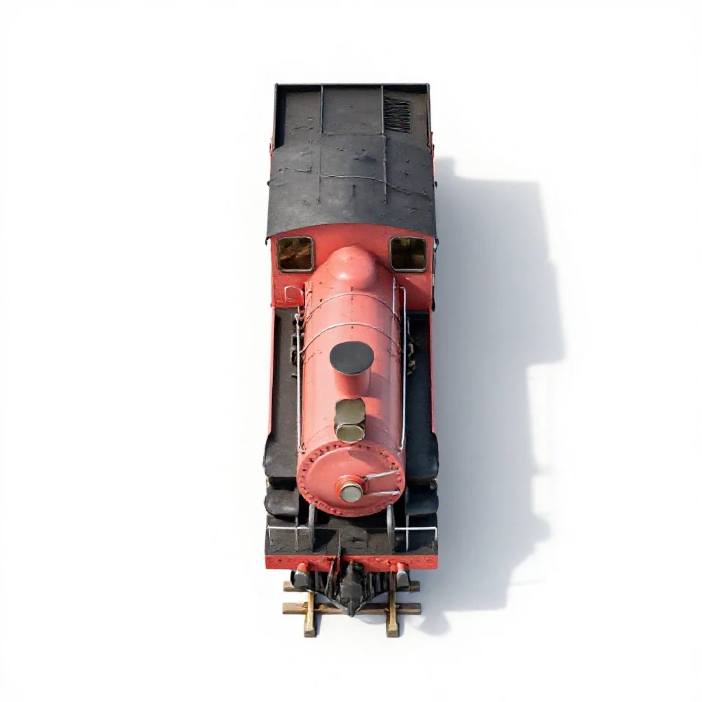 Steam locomotive isolated on a white background