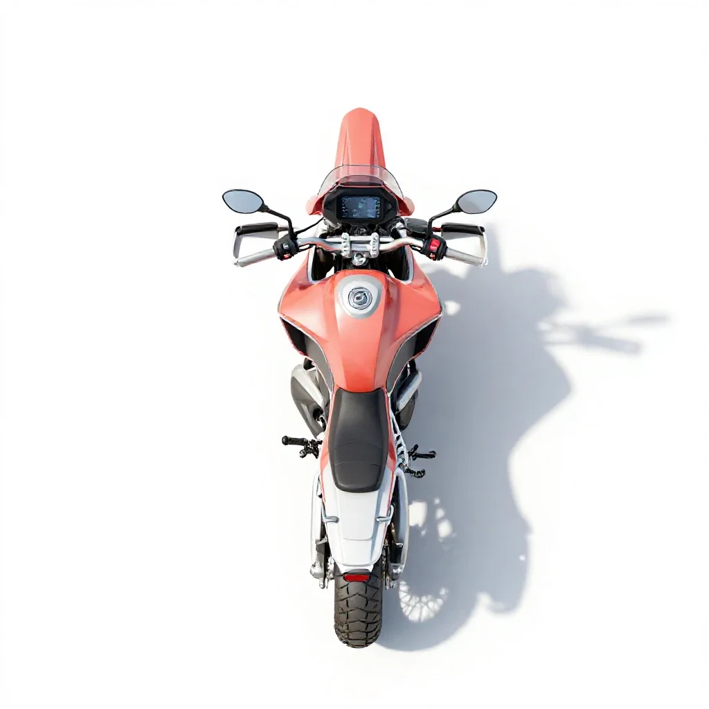 Adventure motorcycle isolated on a white background