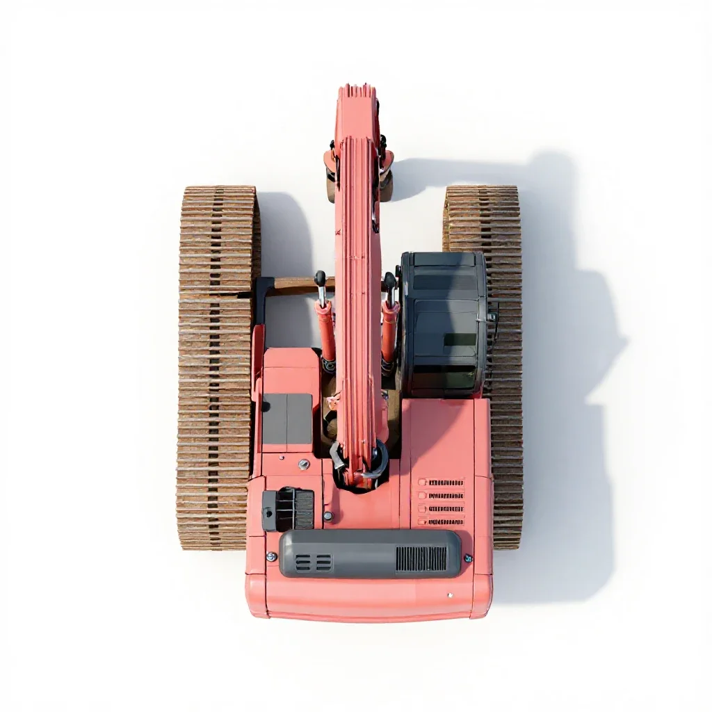 Excavator isolated on a white background