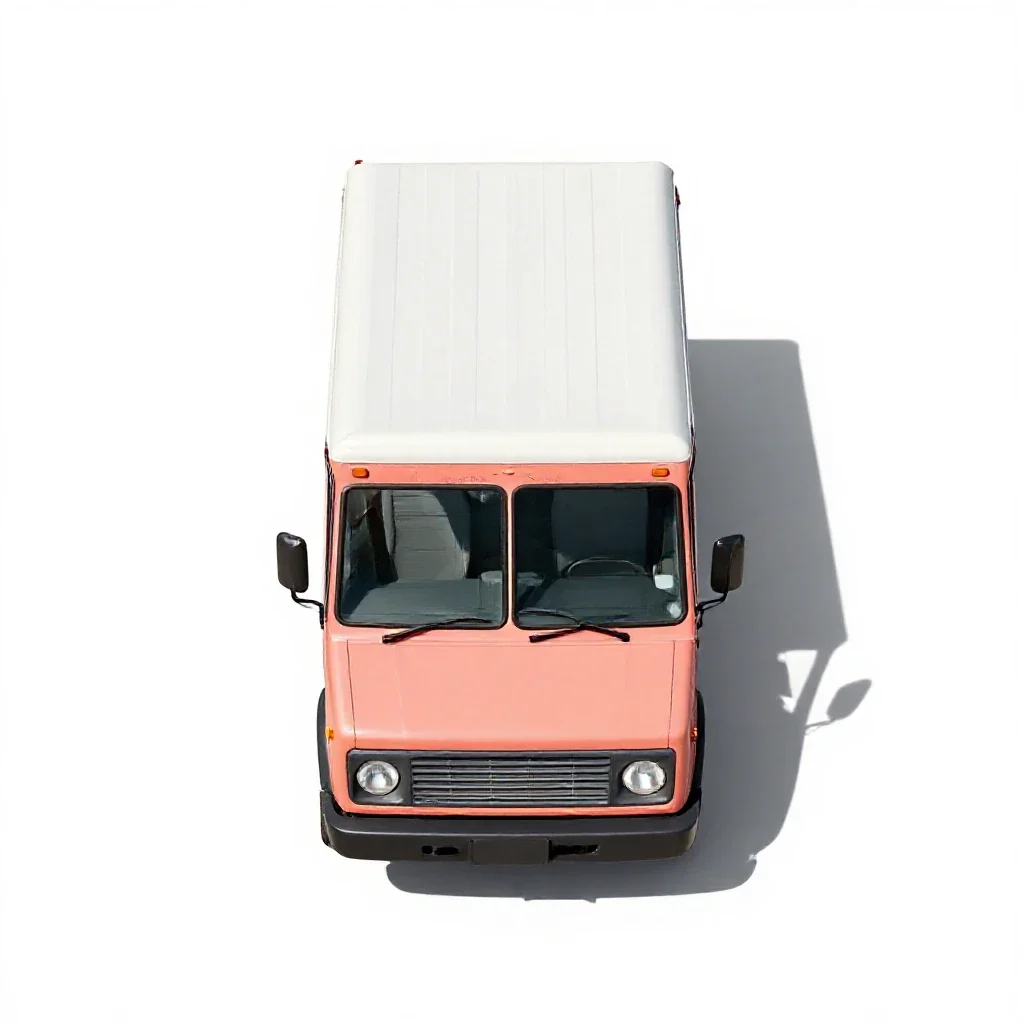 Ice cream truck isolated on a white background