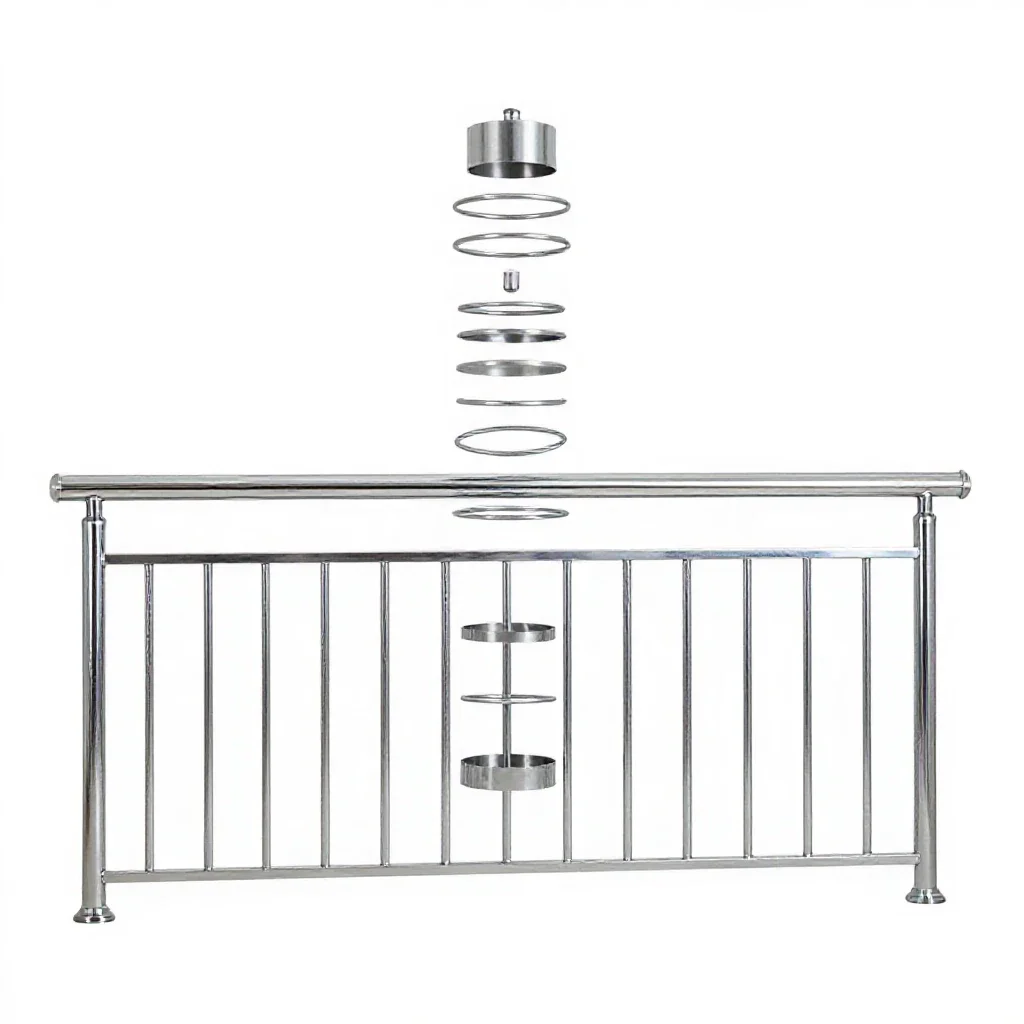 Balcony balustrade isolated on a white background