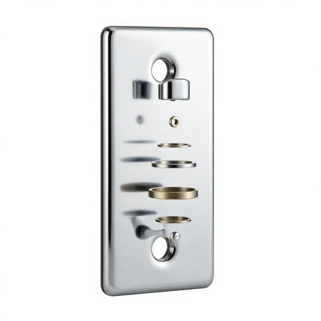 Mortise lock plate isolated on a white background