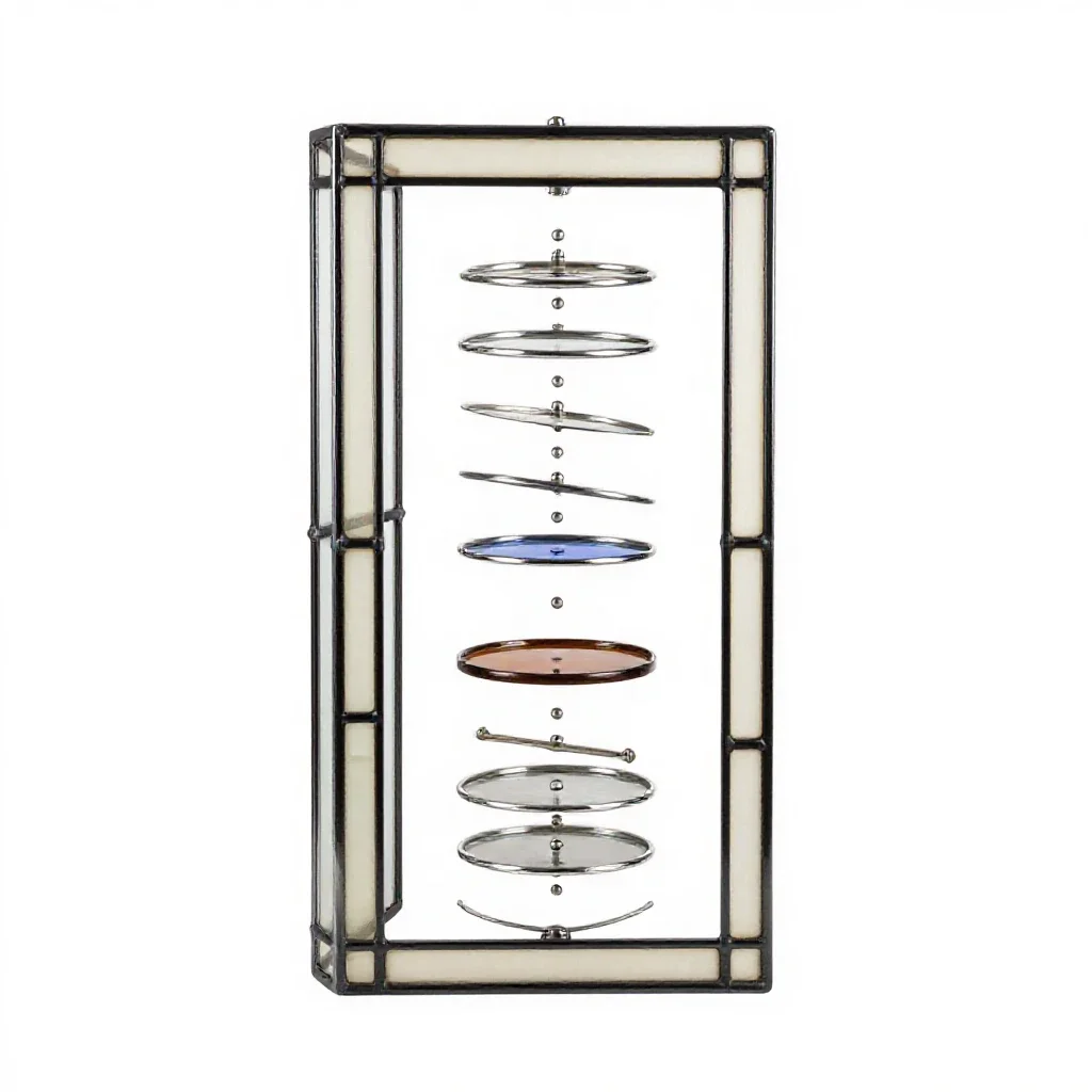Stained glass panel isolated on a white background