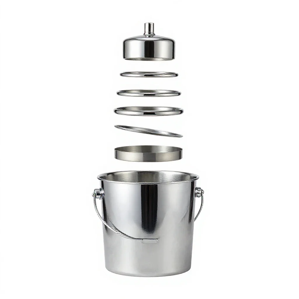 Well with a bucket isolated on a white background
