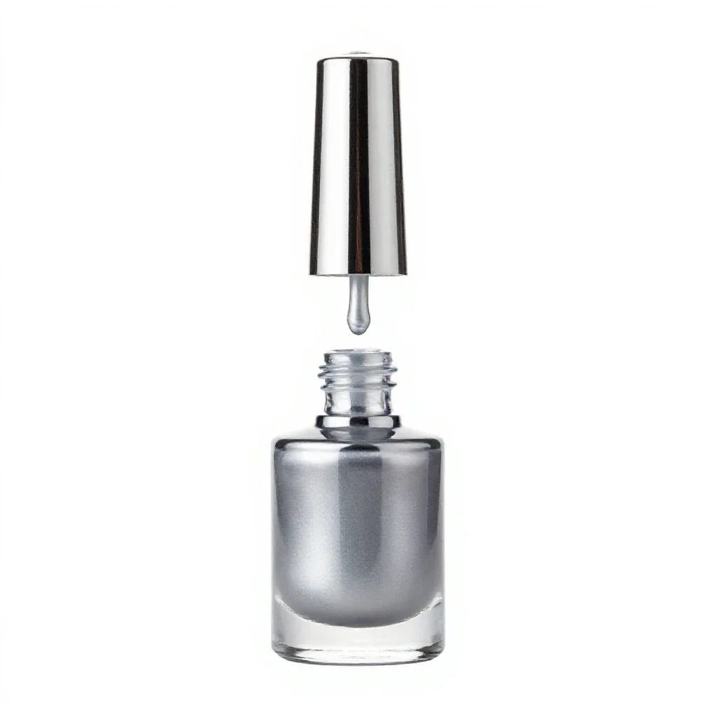 Bottle of nail polish isolated on a white background