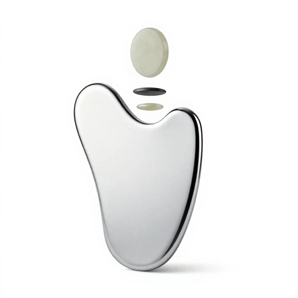 Gua sha stone isolated on a white background
