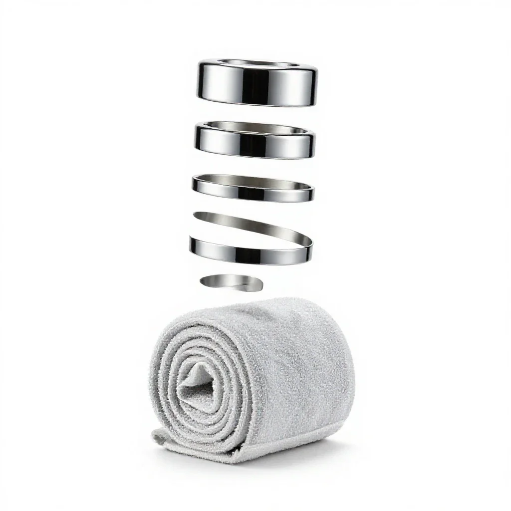 Hot towel rolled isolated on a white background