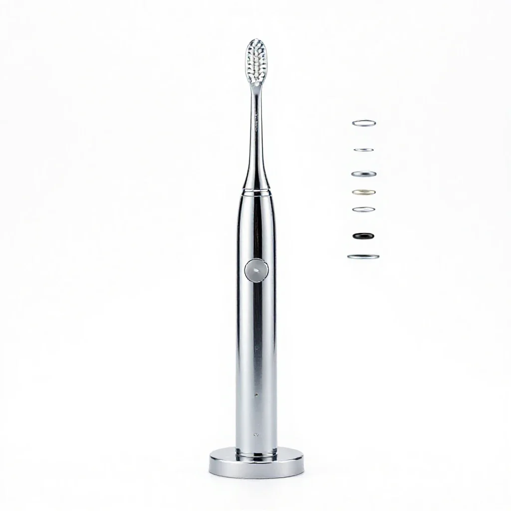 Electric toothbrush on a stand isolated on a white background