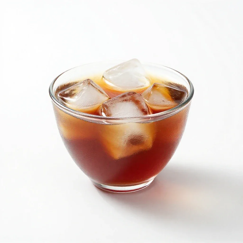 Cold brew over ice isolated on a white background
