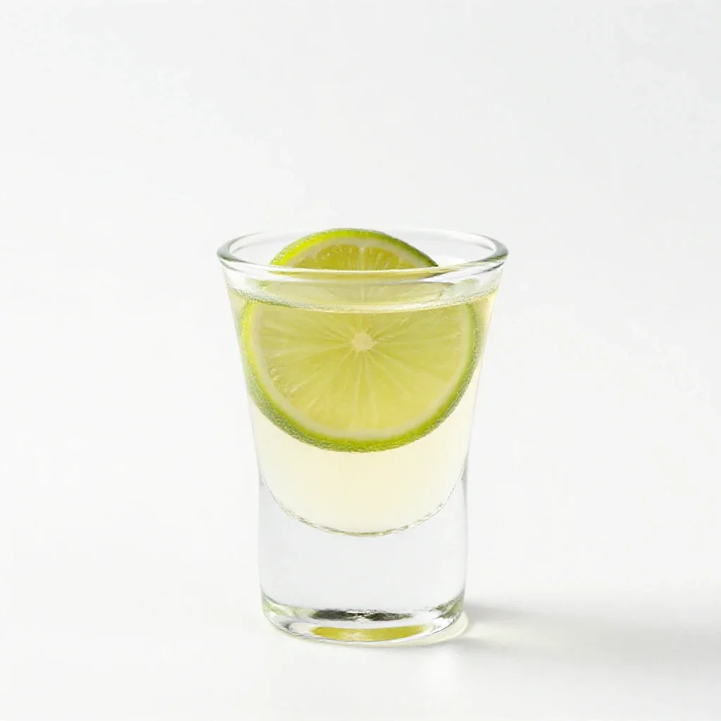 Ginger beer with lime isolated on a white background