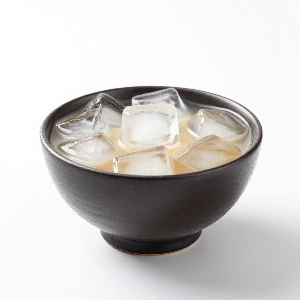 Horchata over ice isolated on a white background