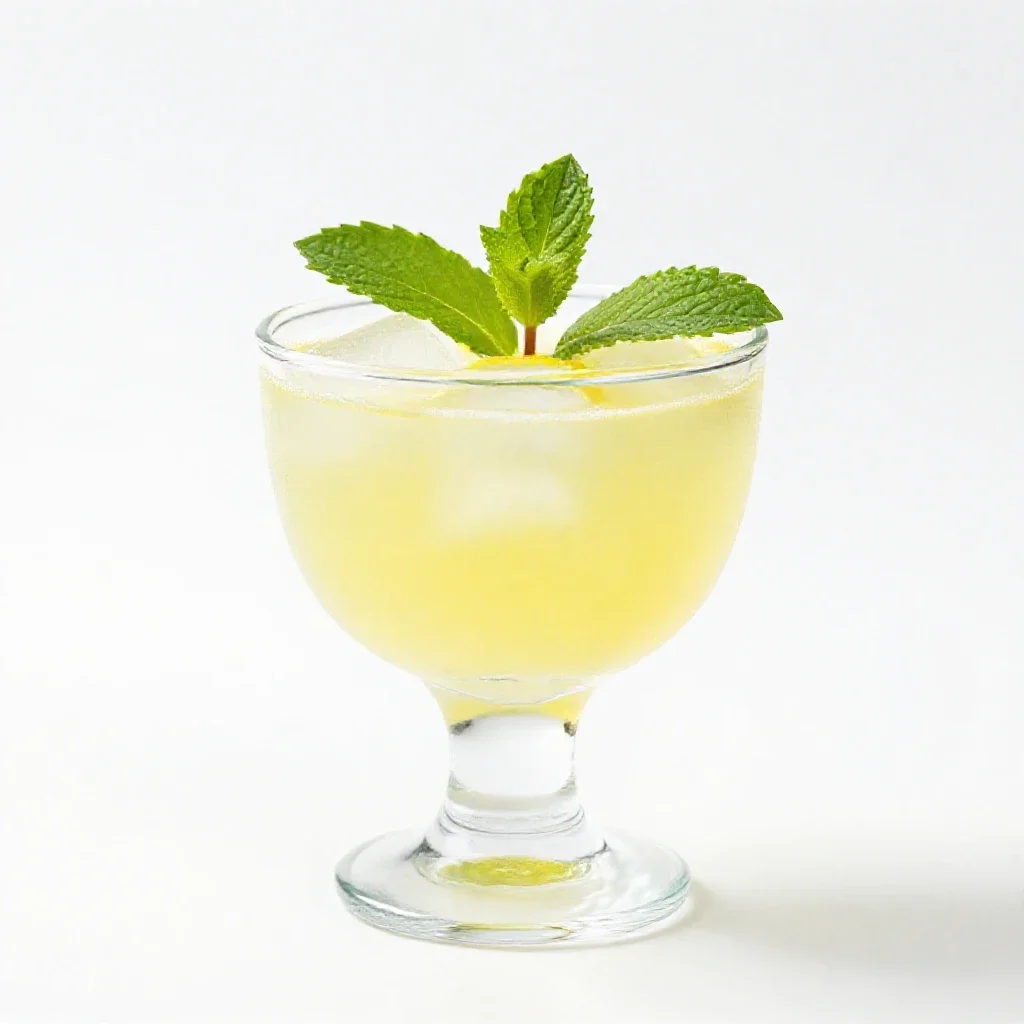 Lemonade with mint isolated on a white background
