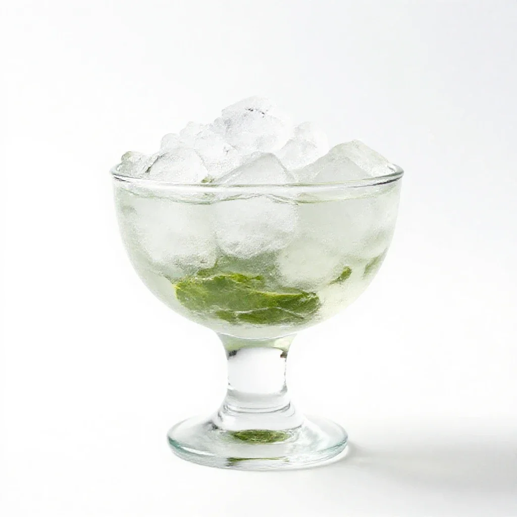 Mojito with crushed ice isolated on a white background