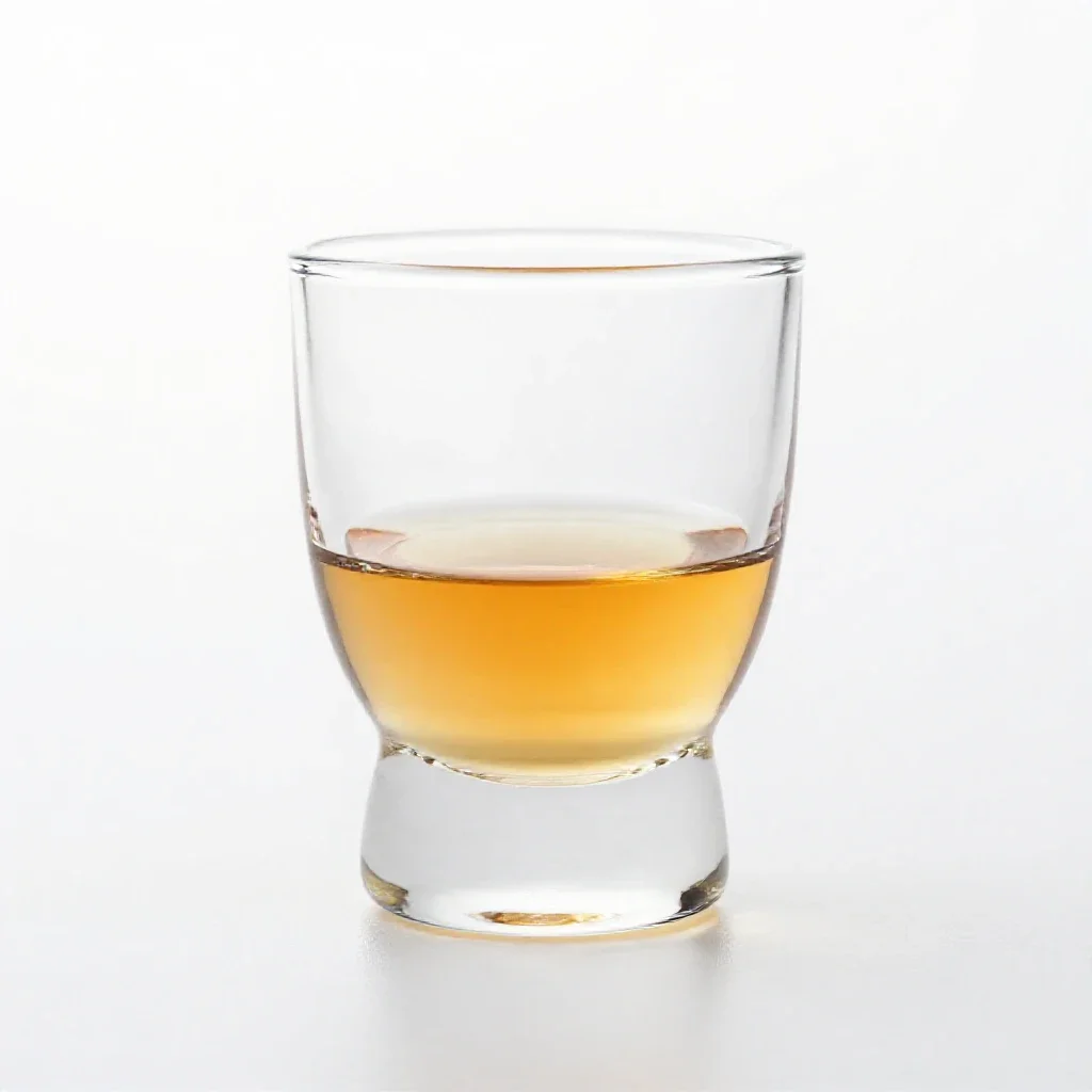 Whisky neat in a tumbler isolated on a white background