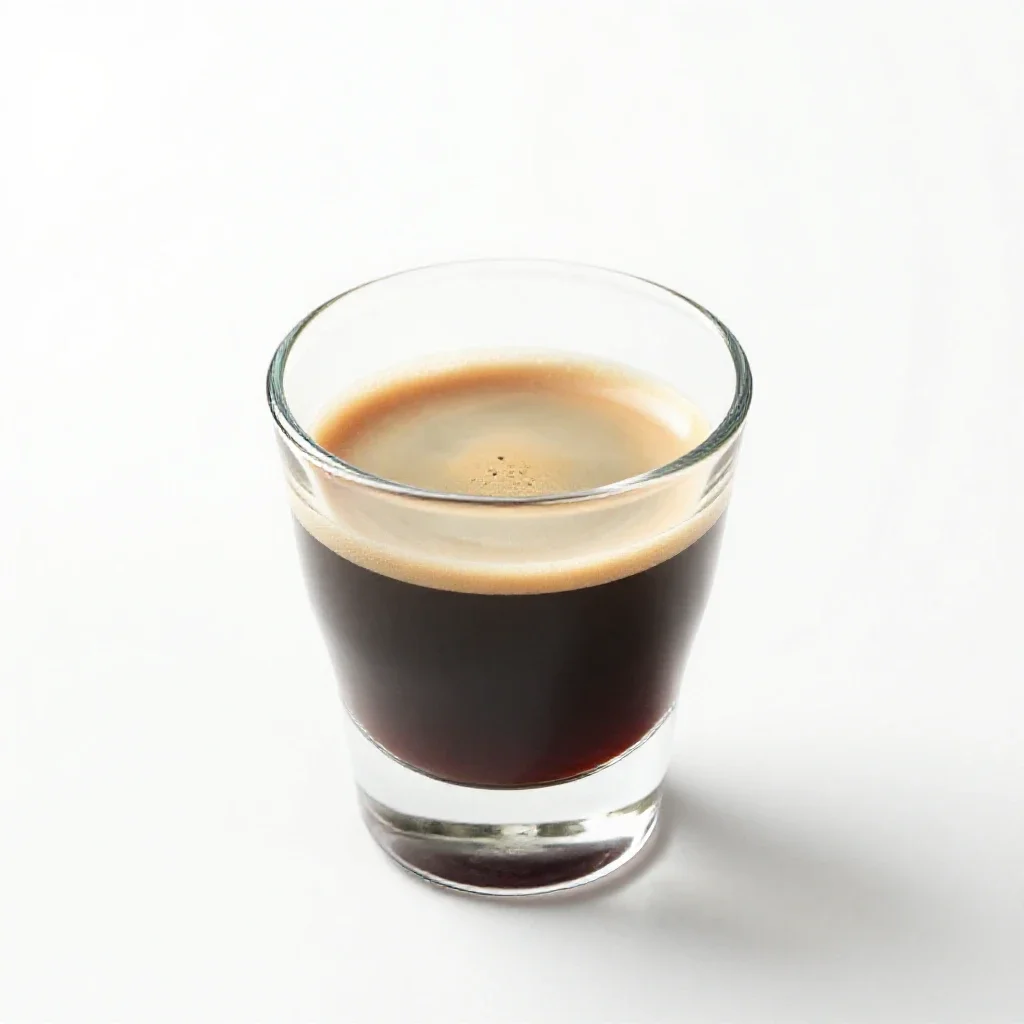 Espresso in a demitasse isolated on a white background