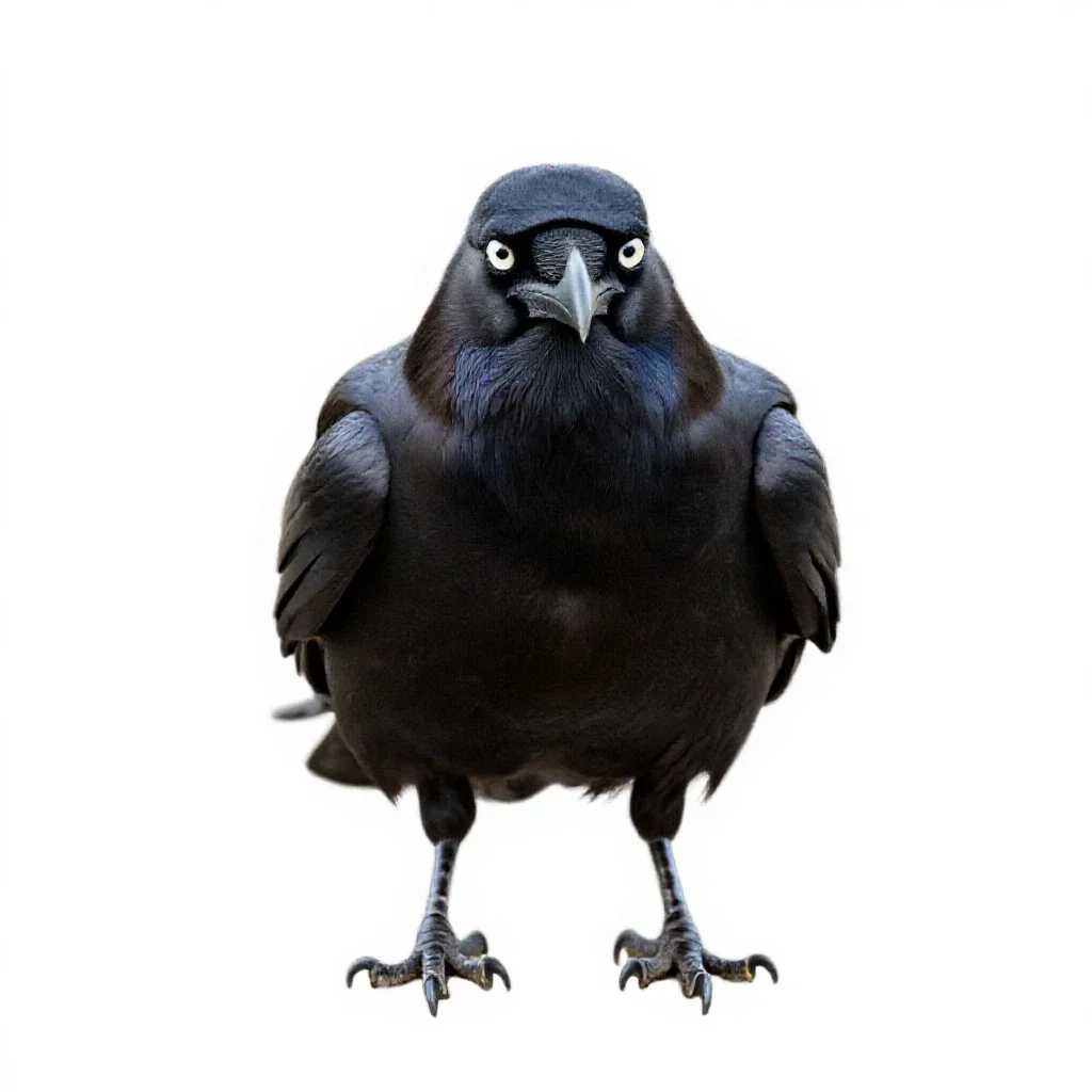 Raven isolated on a white background