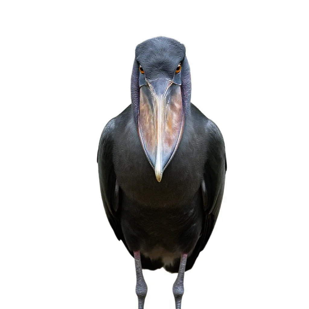 Shoebill stork isolated on a white background