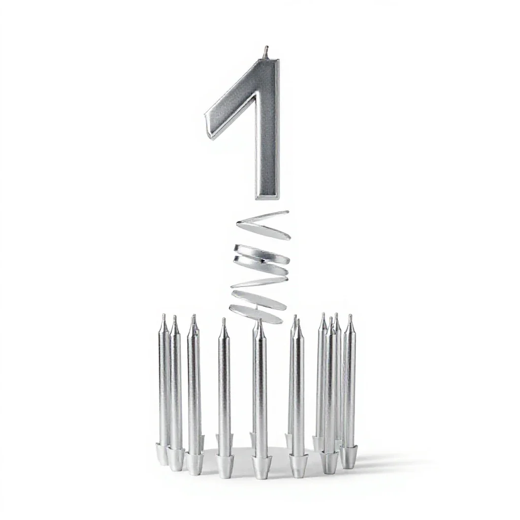 Birthday cake with candles isolated on a white background
