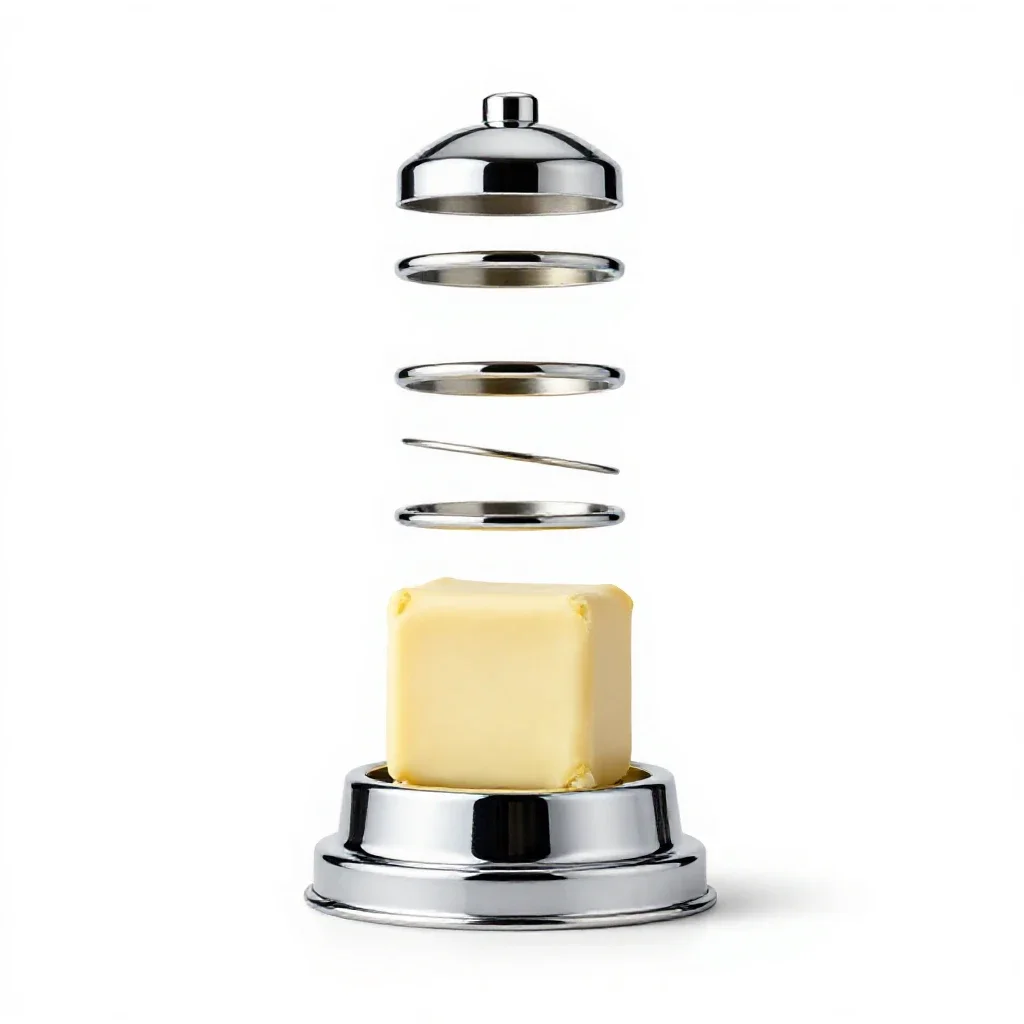Butter lamp isolated on a white background