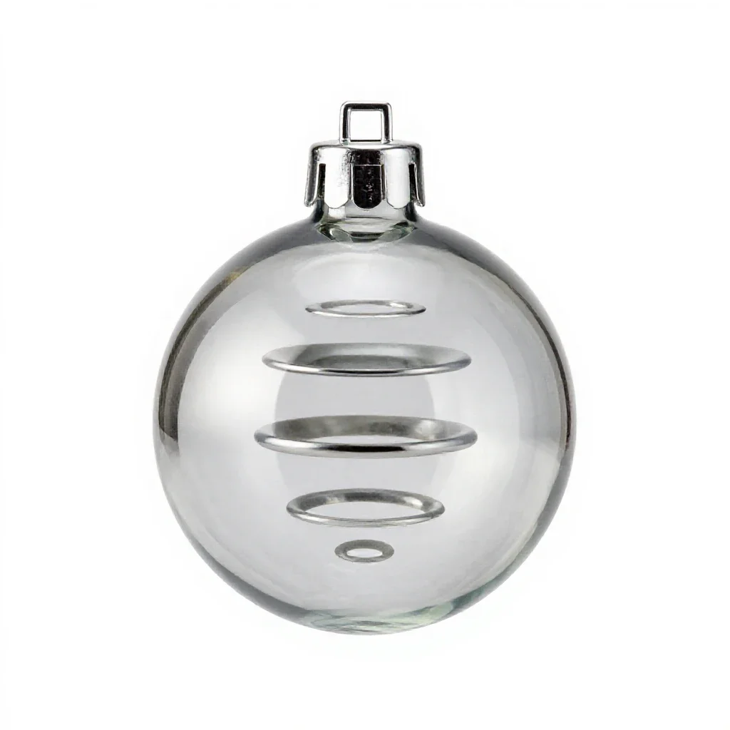 Hand-blown glass bauble isolated on a white background