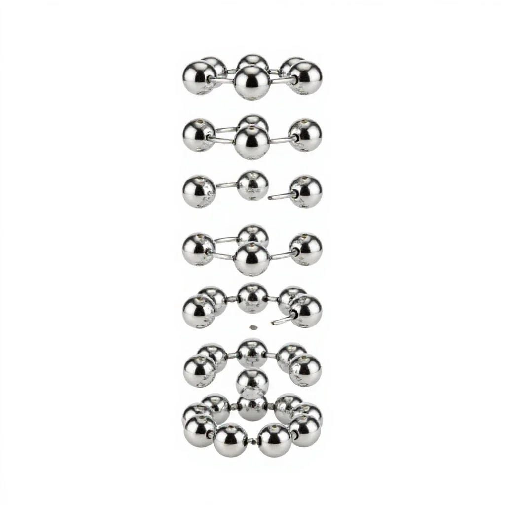 Prayer bead strand isolated on a white background