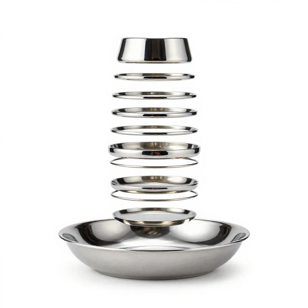 Puja thali isolated on a white background