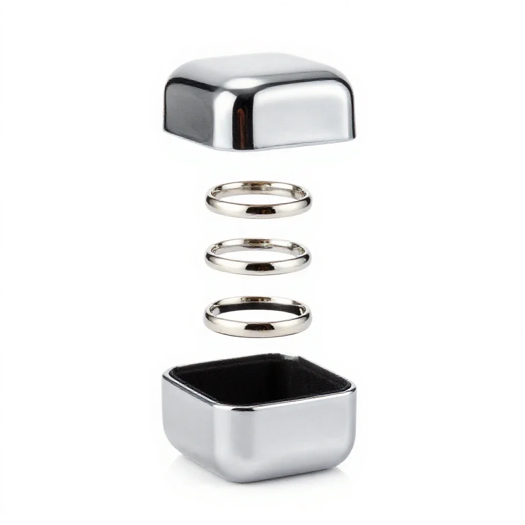 Wedding ring box isolated on a white background