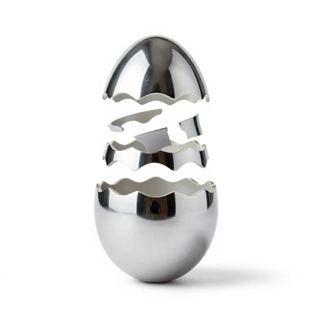 Easter egg painted isolated on a white background