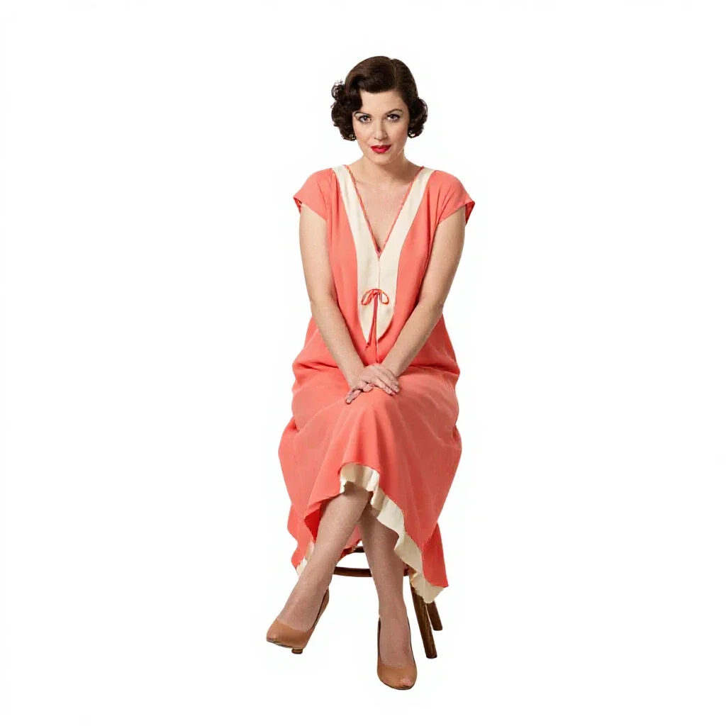 1920s jazz singer isolated on a white background