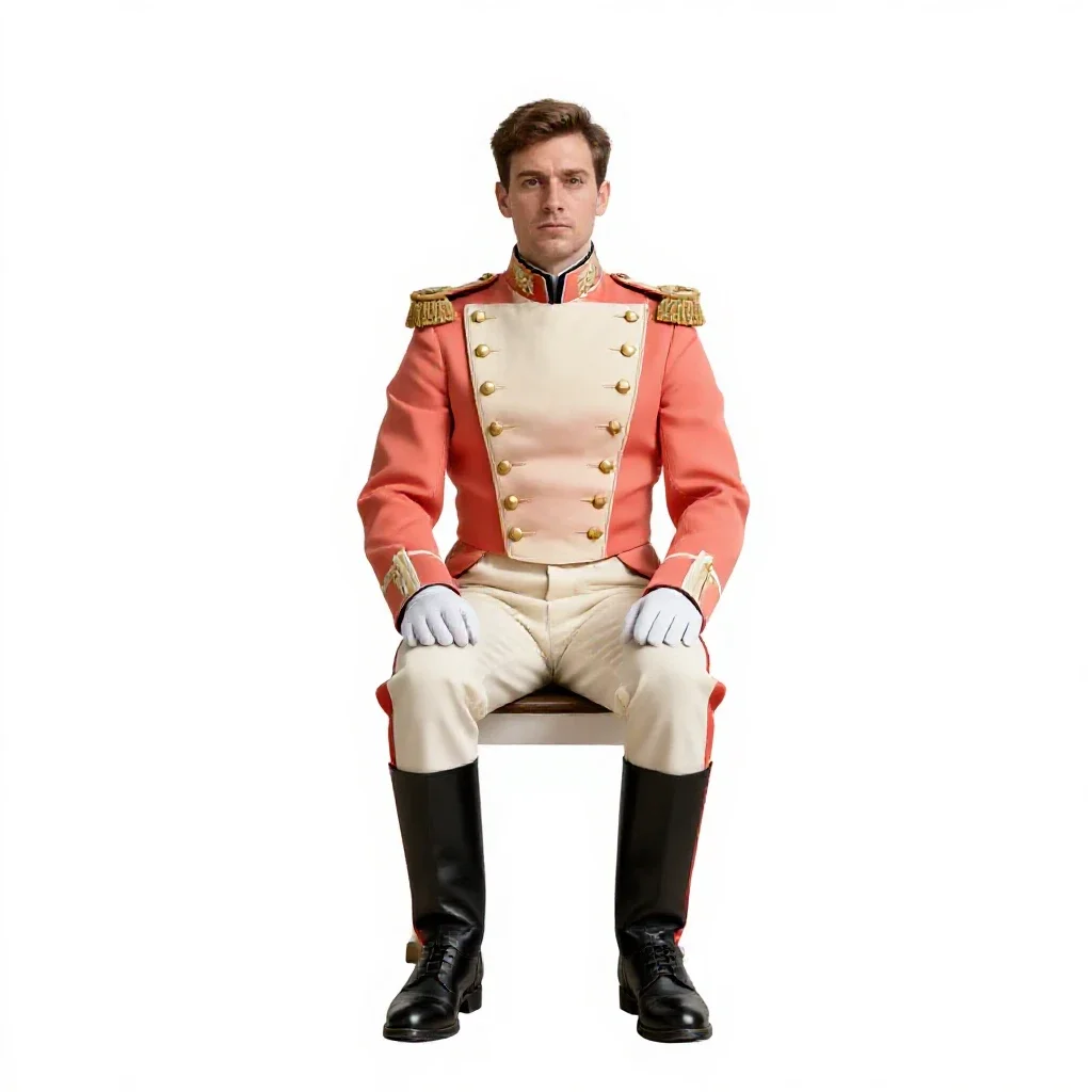 Victorian railway guard isolated on a white background