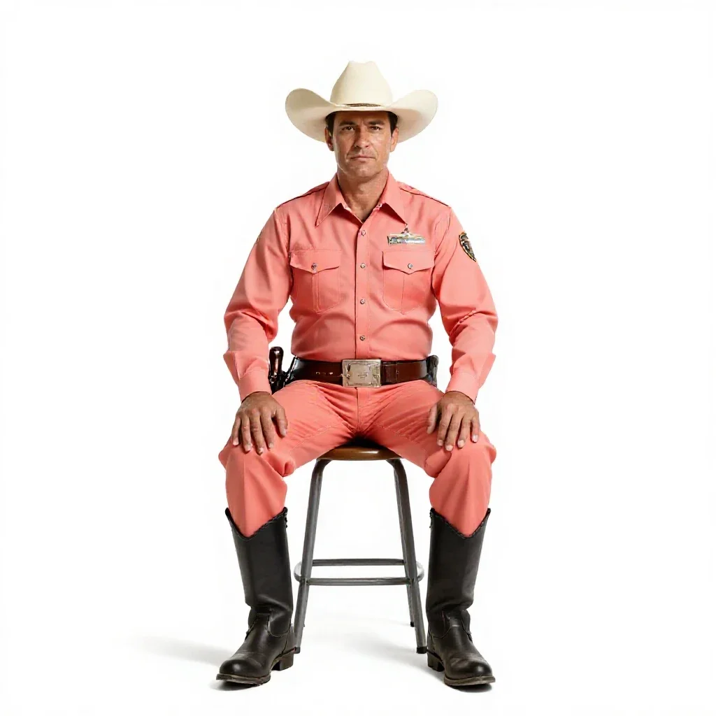 Wild West sheriff isolated on a white background