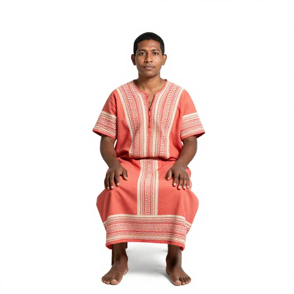 Inca quipu keeper isolated on a white background