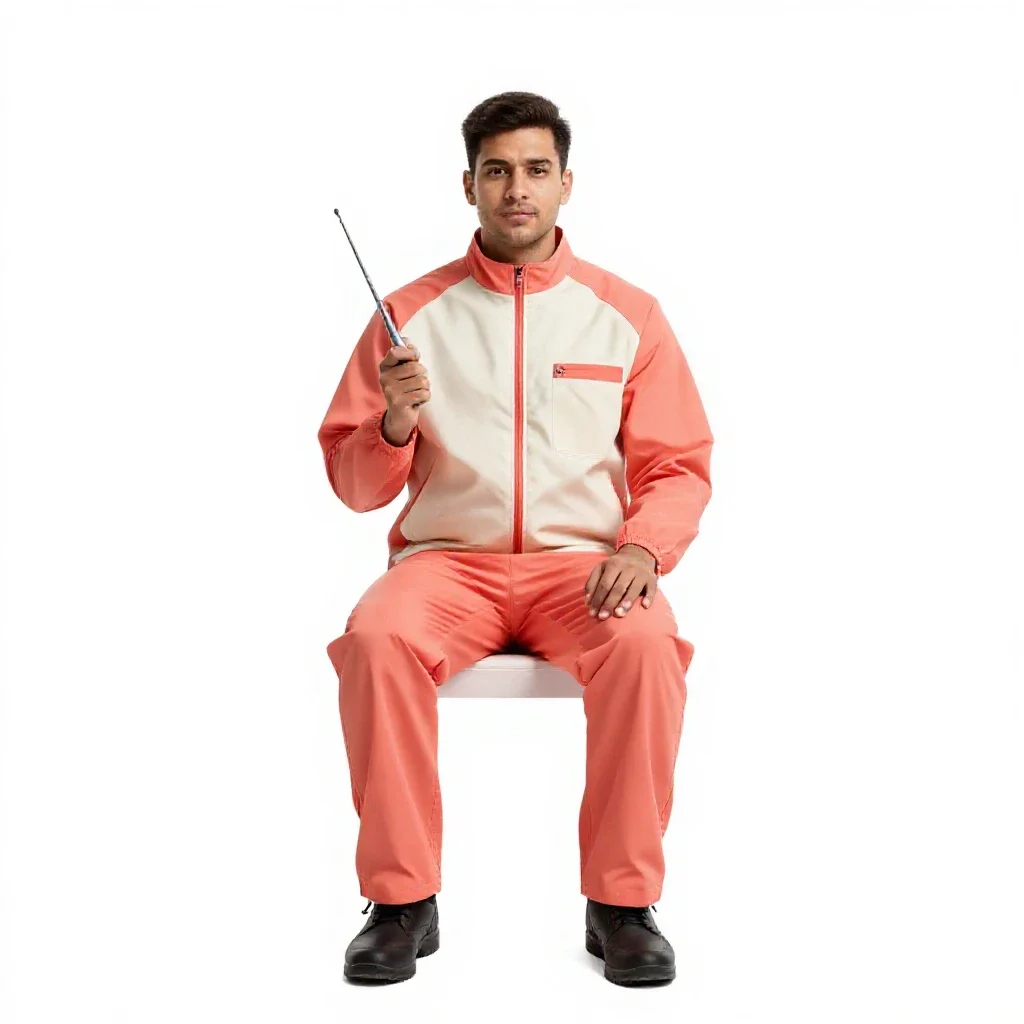 Colony medic with a diagnostic wand isolated on a white background