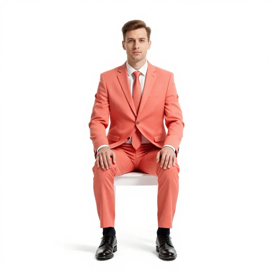 Corporate fixer in tailored synthetics isolated on a white background