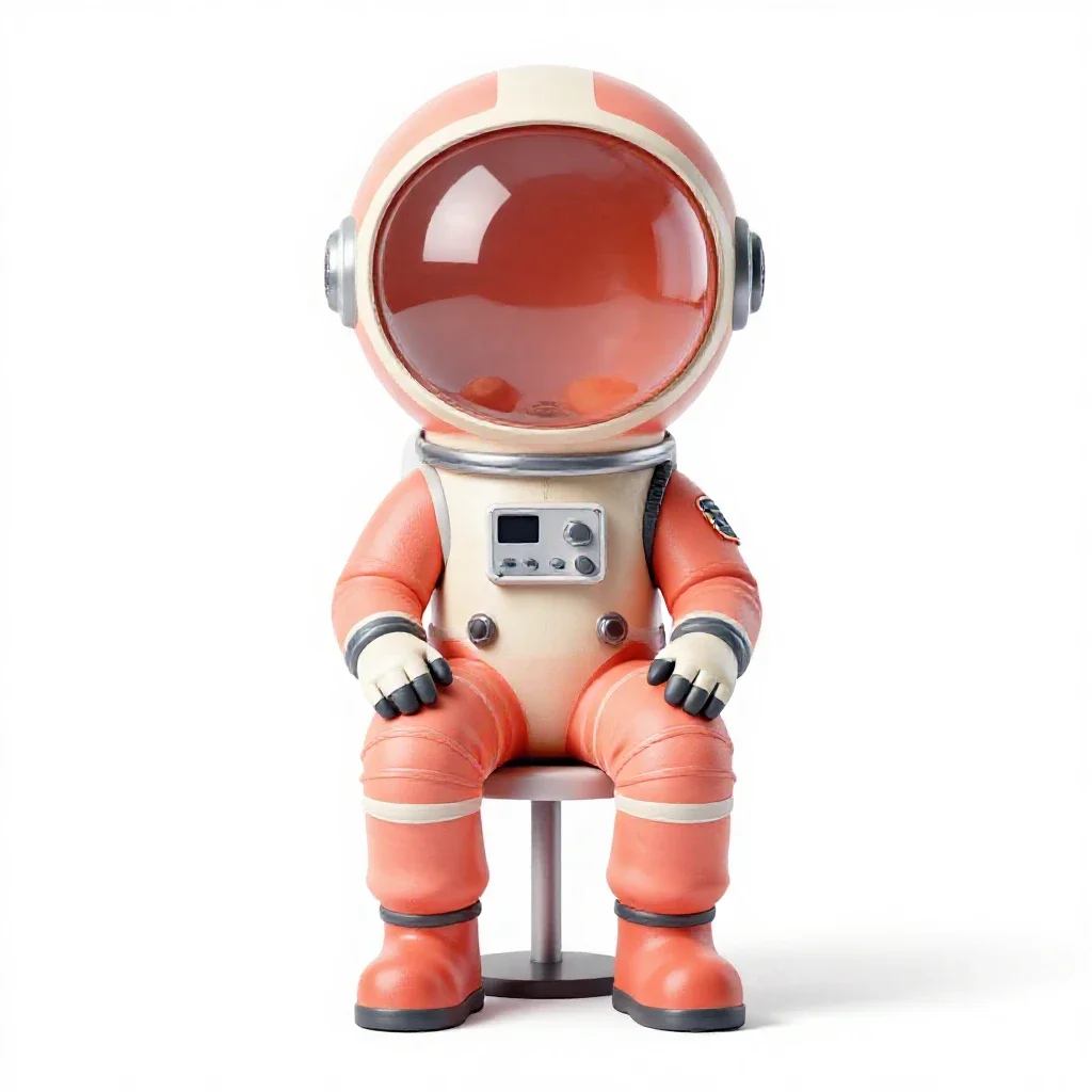 Gas giant balloon pilot isolated on a white background