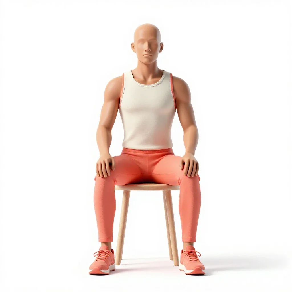 Gene-sculpted athlete isolated on a white background