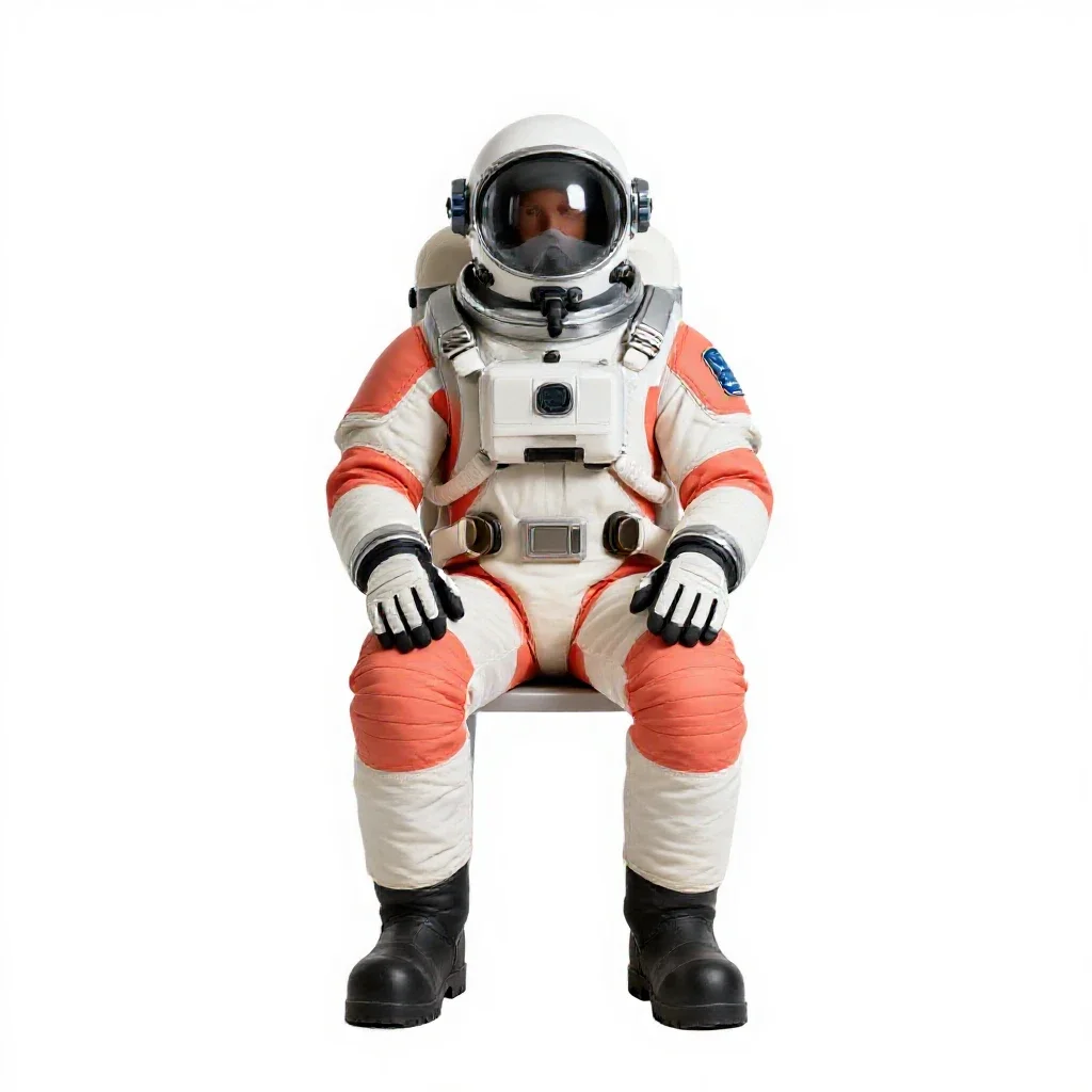 Planetary ranger with a rebreather isolated on a white background