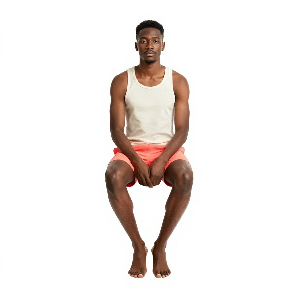 Synthetic companion with matte skin isolated on a white background