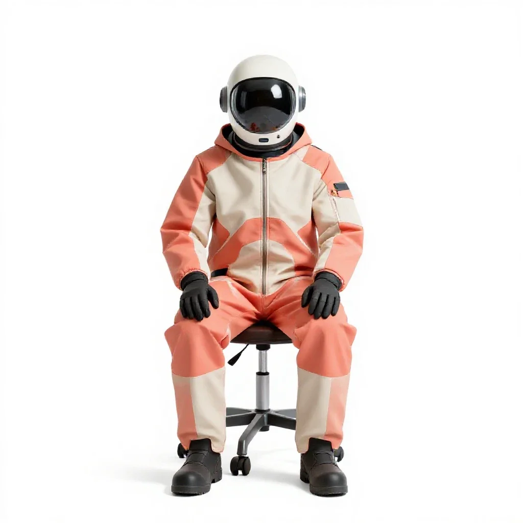 Terraforming botanist isolated on a white background